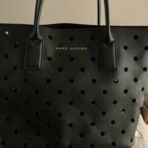 Marc Jacobs Perforated Black Leather Tote Bag